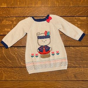 Mayoral •bear Indian sweater fall dress 4-6m